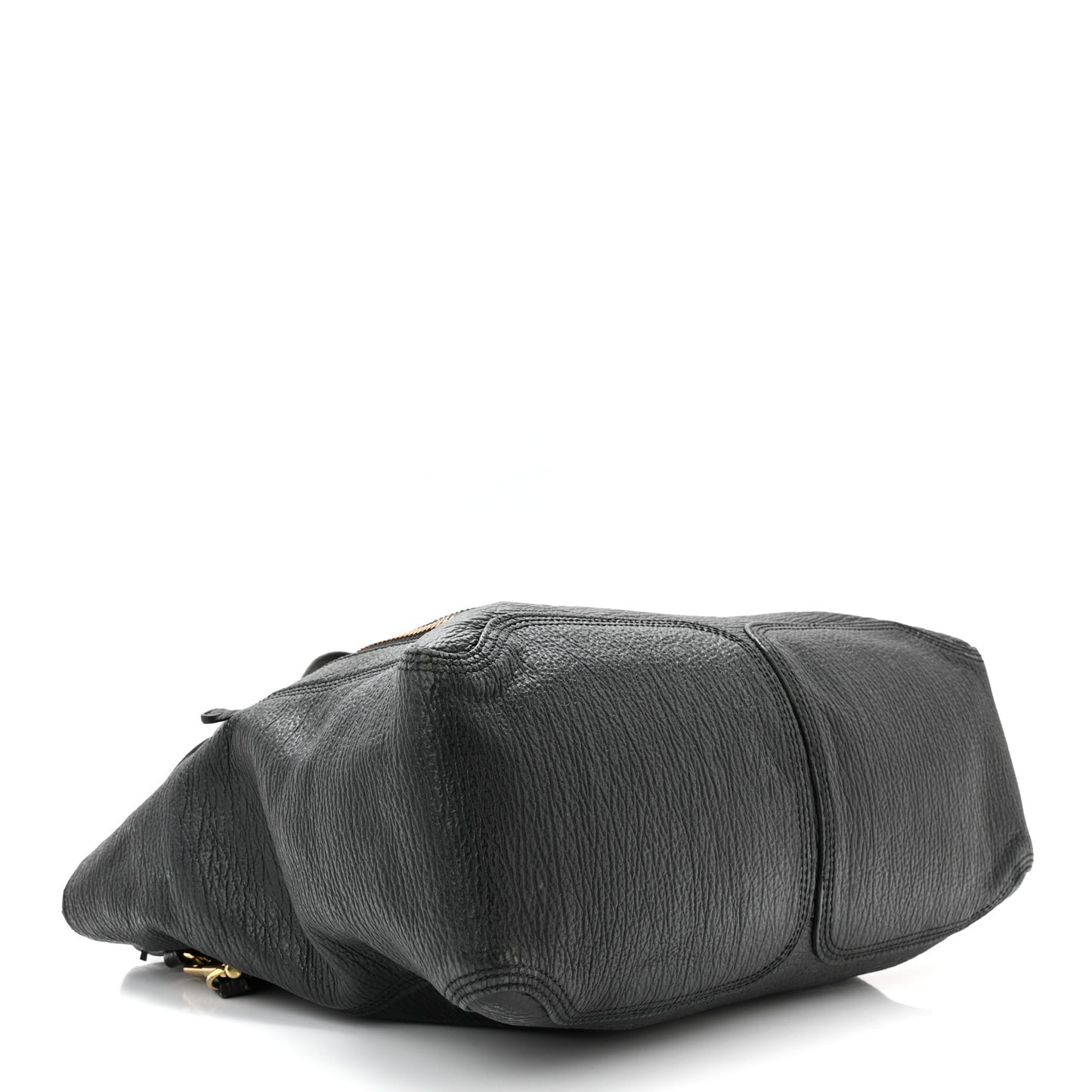 Textured Calfskin Large Pashli Satchel Black