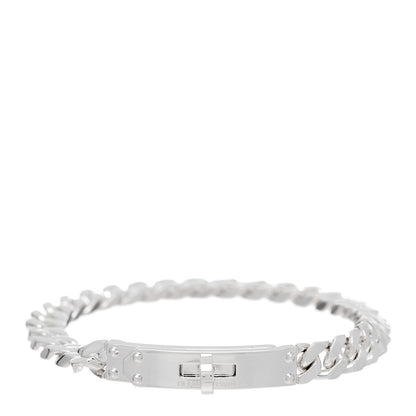 Hermes Sterling Silver TPM Kelly Gourmette Bracelet ST 1 of 4
