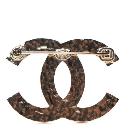 Chanel Crystal Baguette CC Brooch Gold 3 of 5