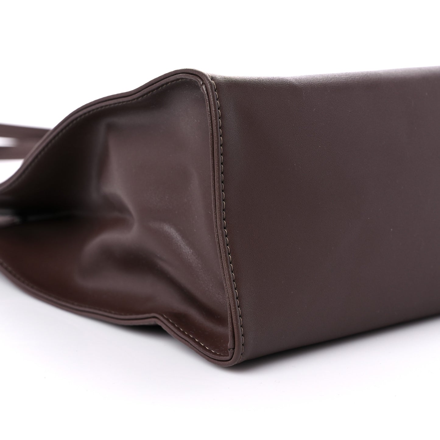 Vegan Leather Medium Shopping Bag Chocolate