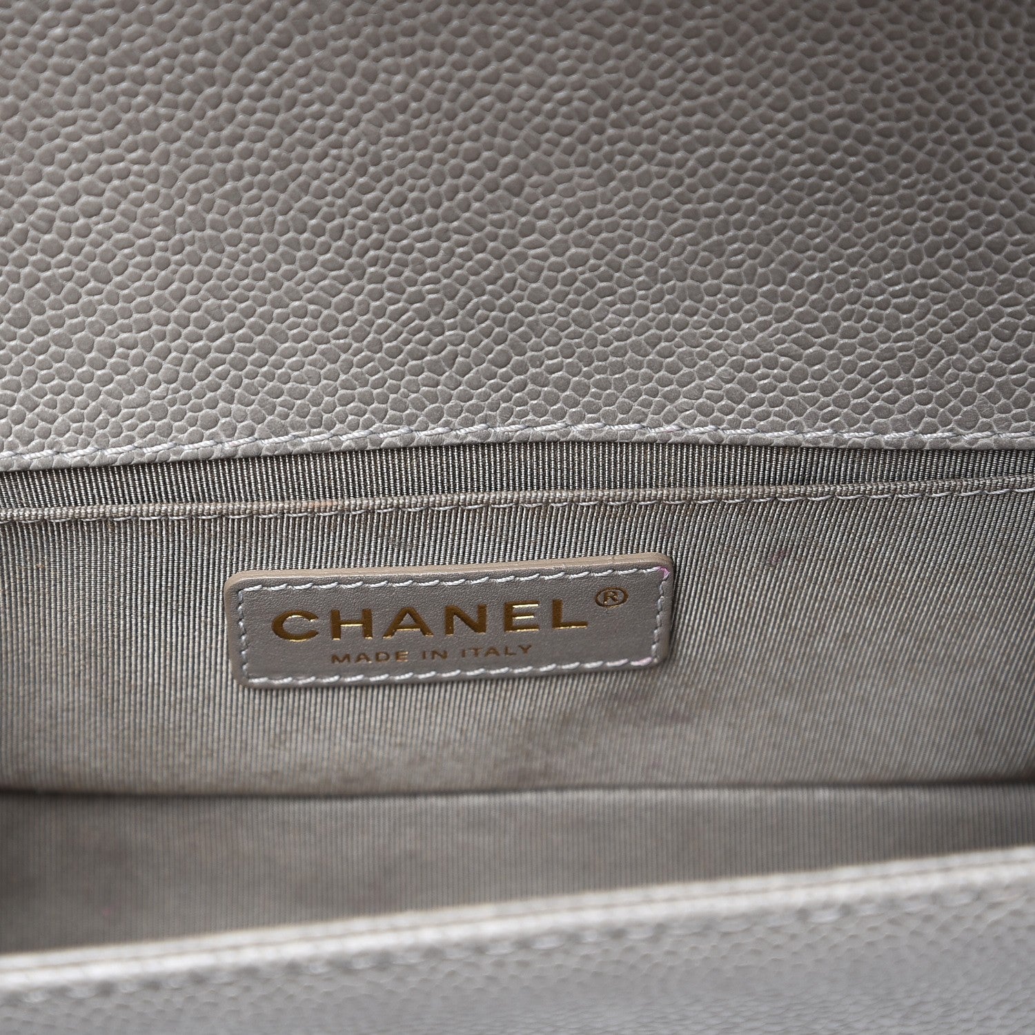 Chanel Caviar Quilted Small Boy Flap Light Grey 6 of 8