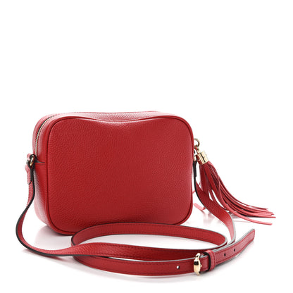 Gucci Pebbled Calfskin Small Soho Disco Bag Tabasco Red 3 of 9