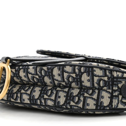 Christian Dior Oblique Saddle Bag Blue 10 of 11