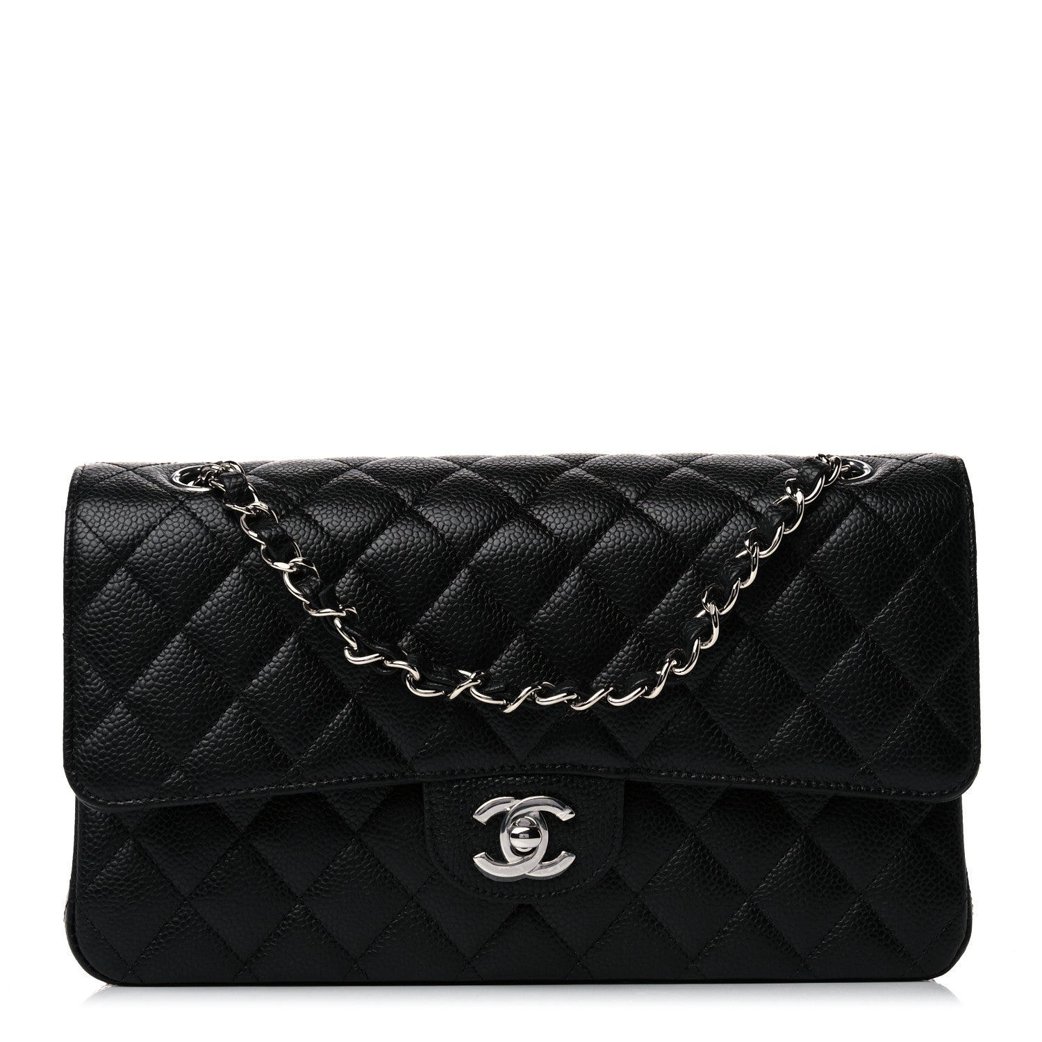 Chanel Caviar Quilted Medium Double Flap Black 1 of 10
