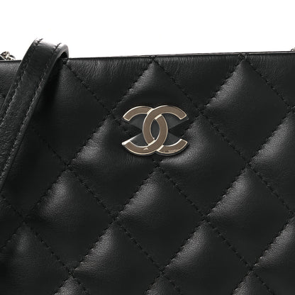 Chanel Lambskin Quilted Uniform Crossbody Bag Black 8 of 13