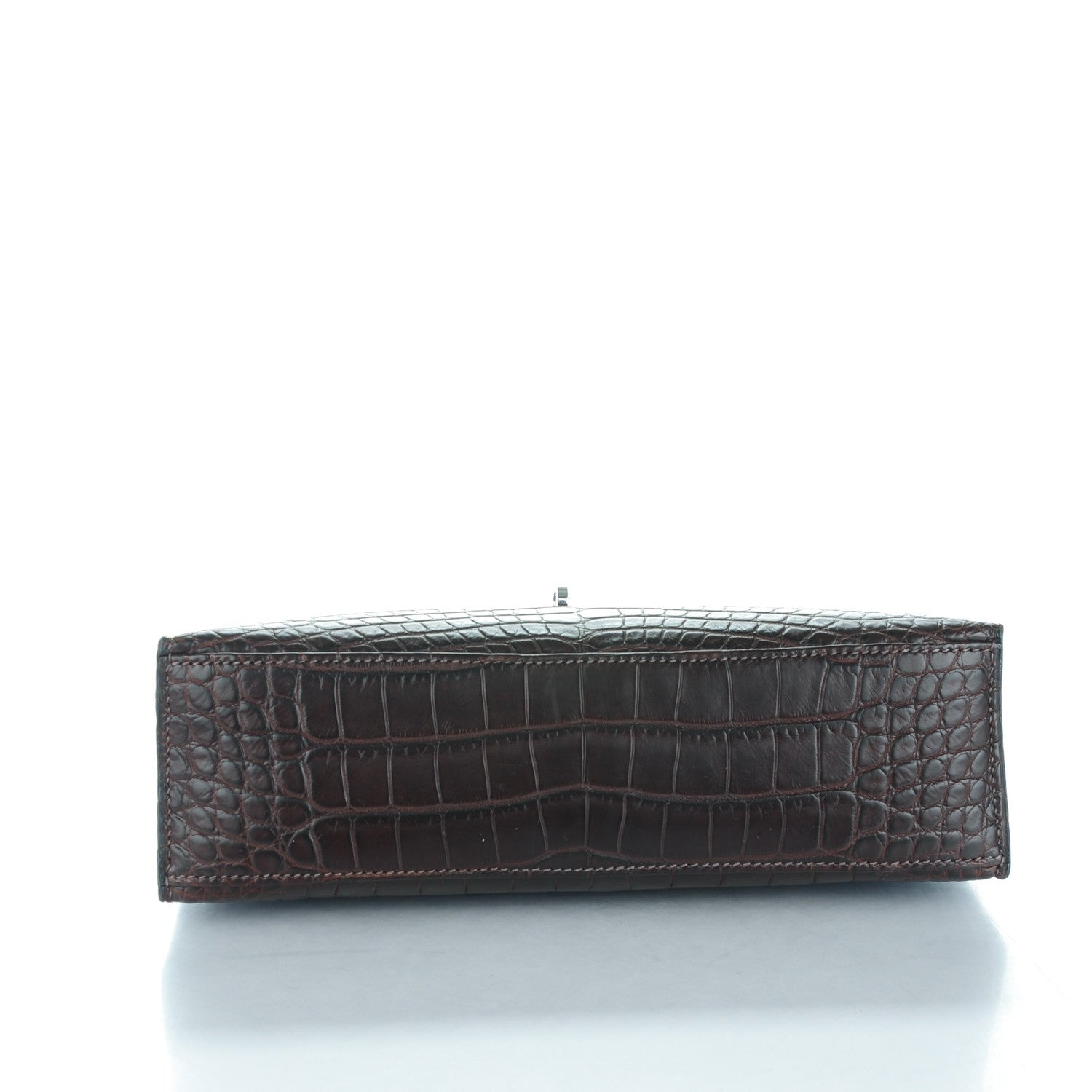 Hermes Matte Niloticus Crocodile Kelly Pochette Havane 6 of 17
