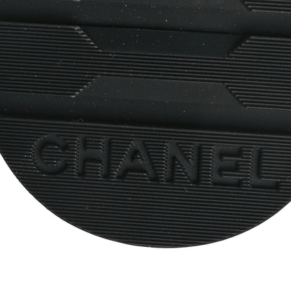 Chanel Shiny Lambskin Quilted Lace Up Combat Boots 36 White Black 6 of 9