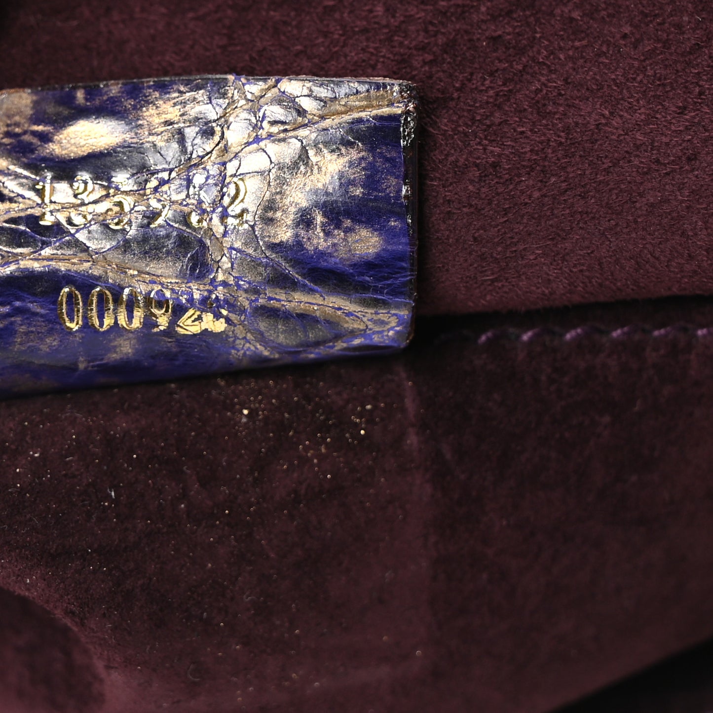 Velvet Alligator Tom Ford Jeweled Dragon Shoulder Bag Purple Gold