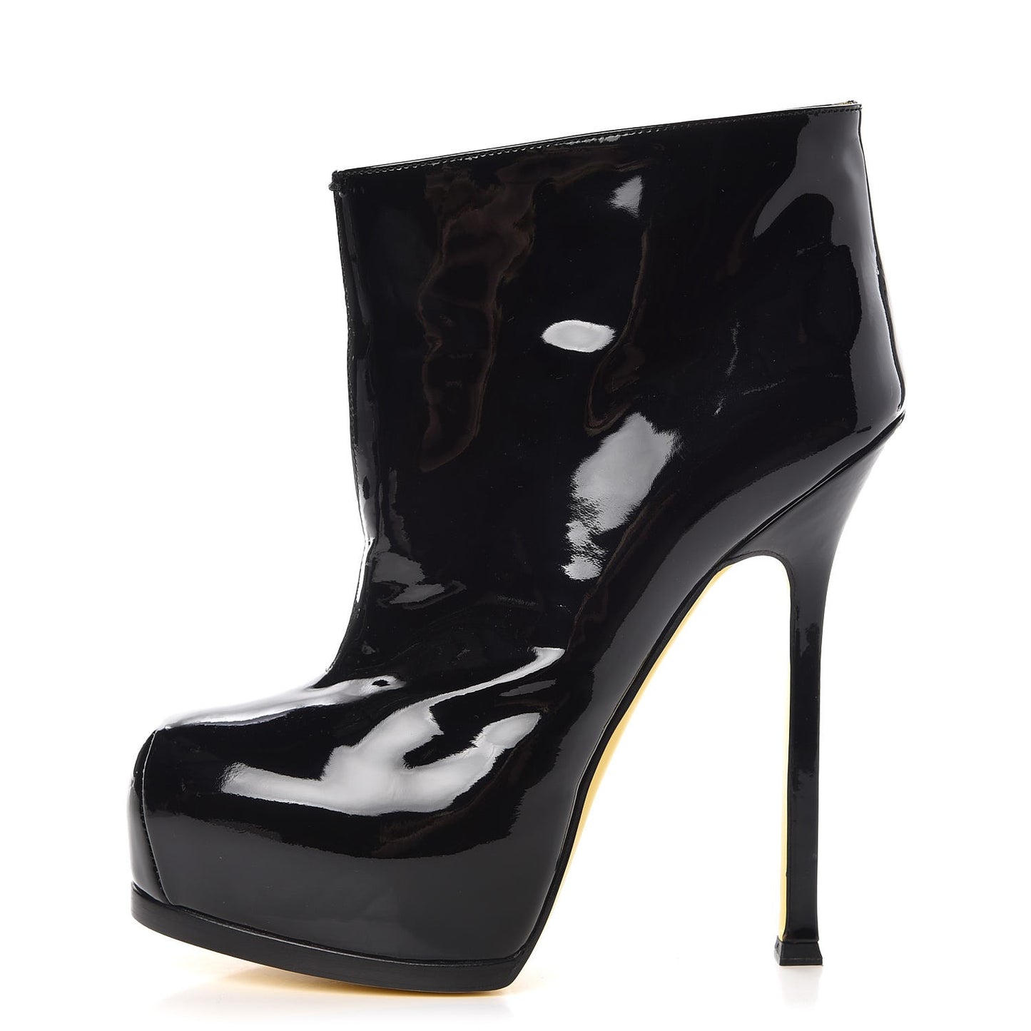 Patent Paris Tribute 105 Platform Boots 38.5 Black Yellow