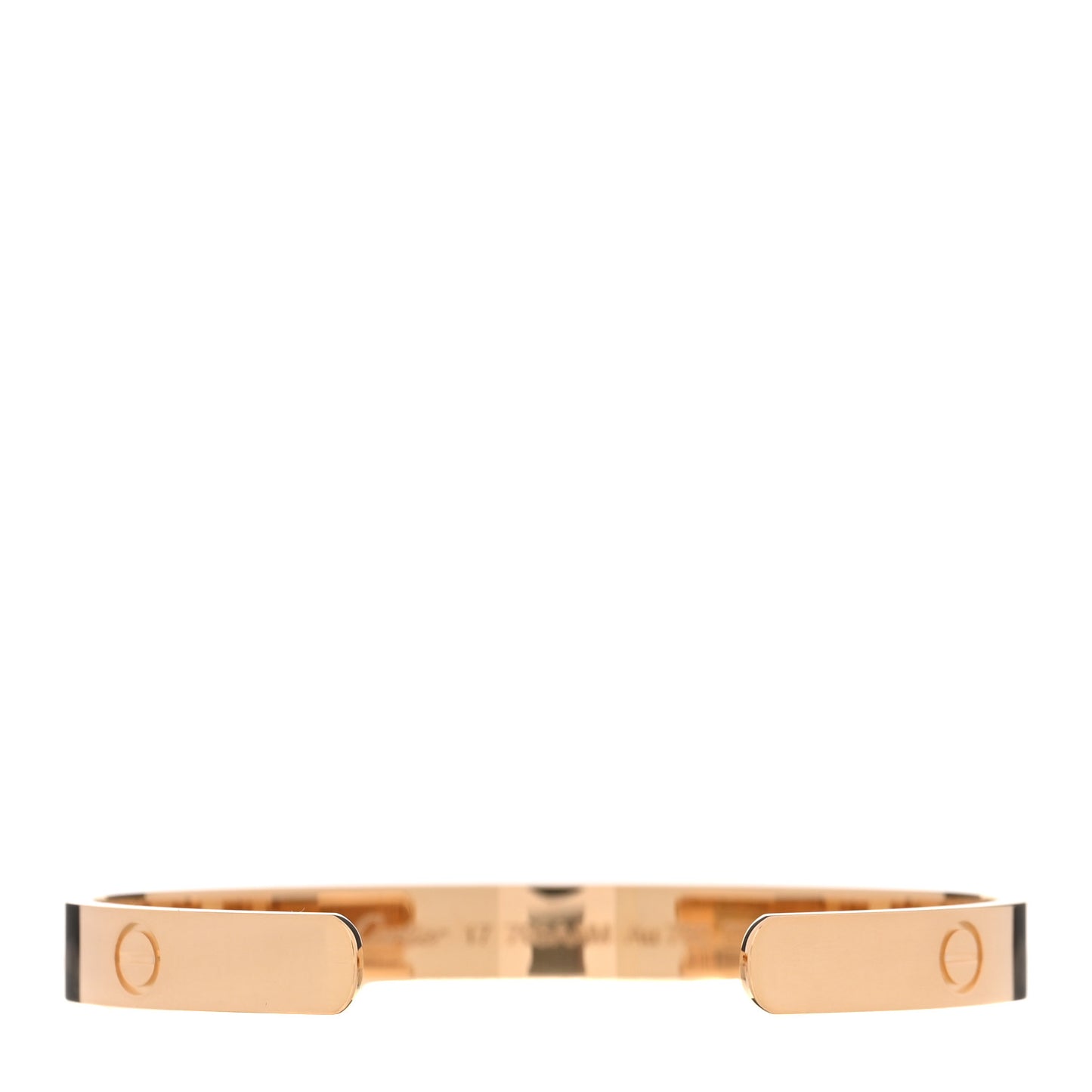 18K Yellow Gold LOVE Cuff Bracelet 17