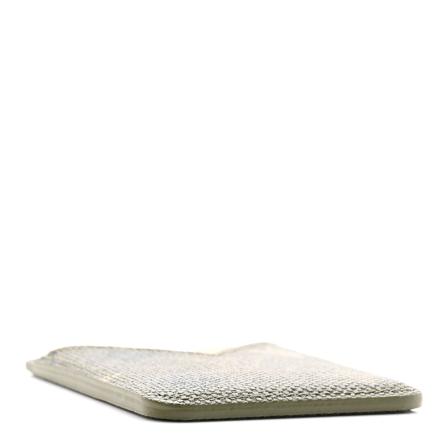 Monogram Heritage Magnetic Card Holder Khaki