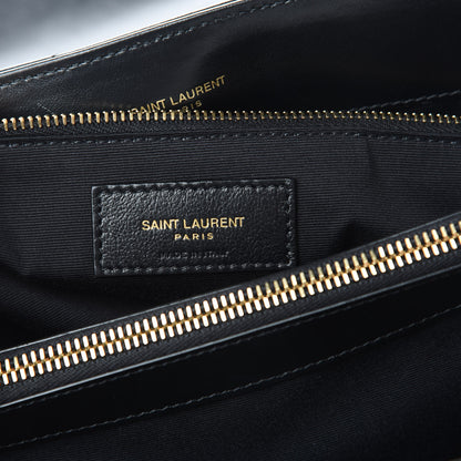 Saint Laurent Calfskin Y Quilted Monogram Medium Loulou Chain Satchel Black 6 of 10