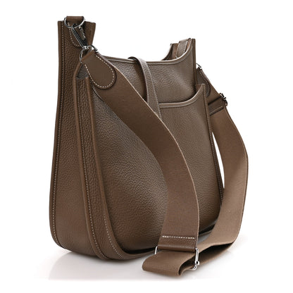 Hermes Taurillon Clemence Evelyne III GM Etoupe 3 of 10