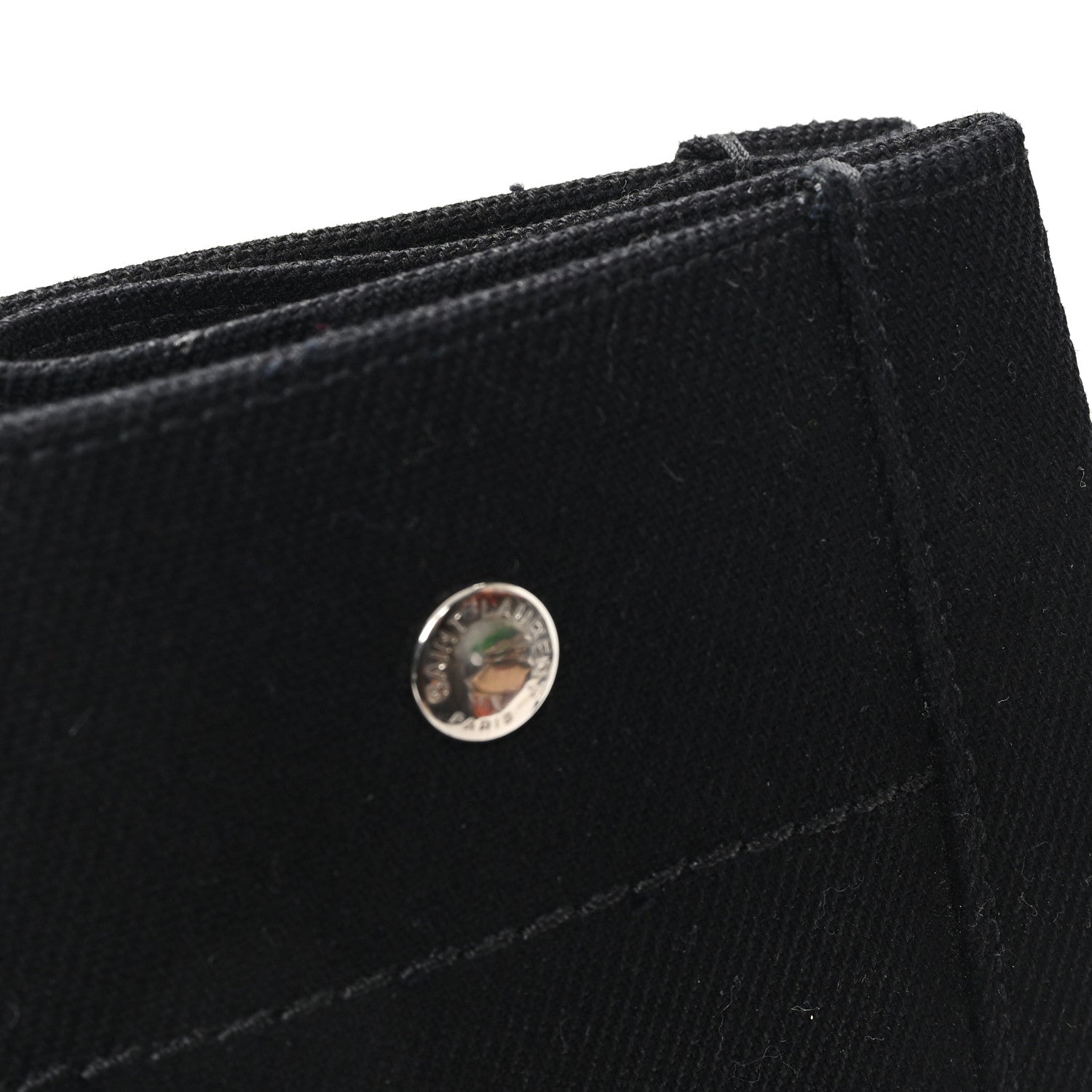 Saint Laurent Linen Calfskin Rive Gauche Tote Black 11 of 13
