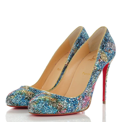 Christian Louboutin Glitter Dorissima 100 Pumps 42 Horizon Gold 3 of 9