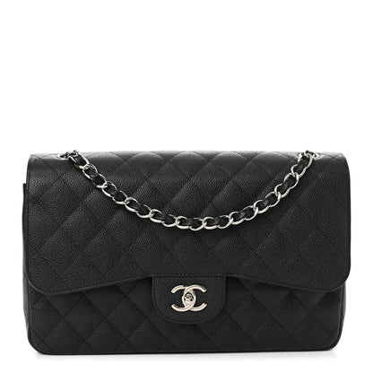 Chanel Caviar Quilted Jumbo Double Flap Black 1 of 10