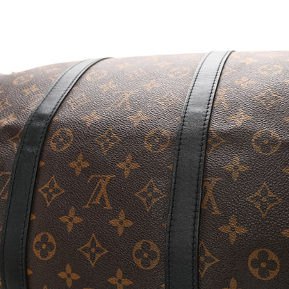 Louis Vuitton Monogram Macassar Keepall Bandouliere 55 12 of 14
