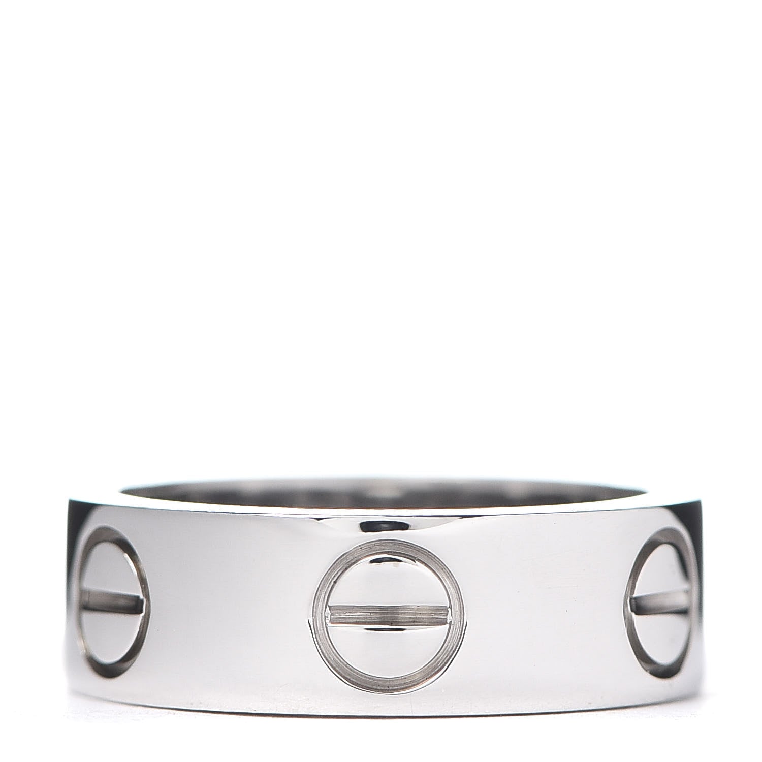 Cartier 18K White Gold 5.5mm LOVE Ring 46 3.75 1 of 4