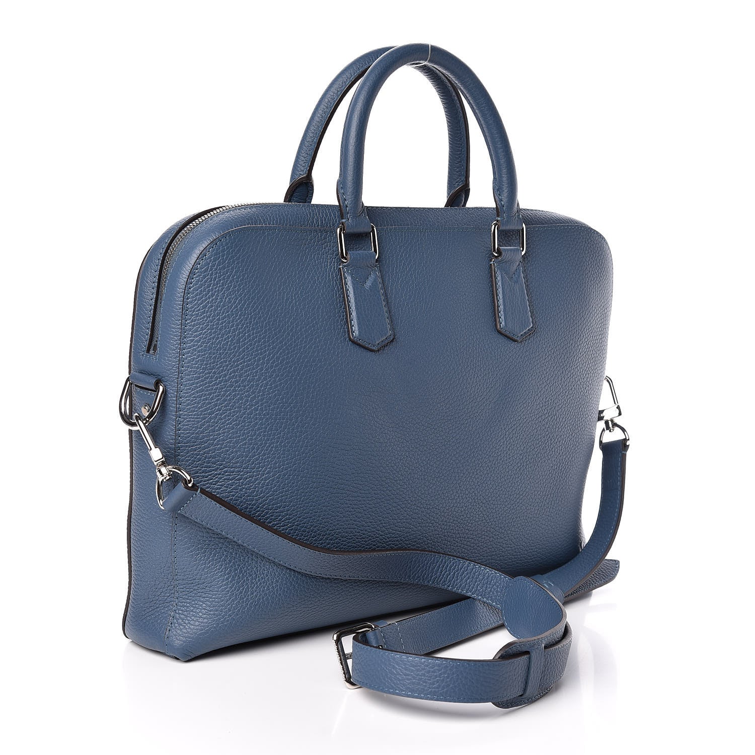 Louis Vuitton Taurillon Victor Briefcase Blue Gris 3 of 10