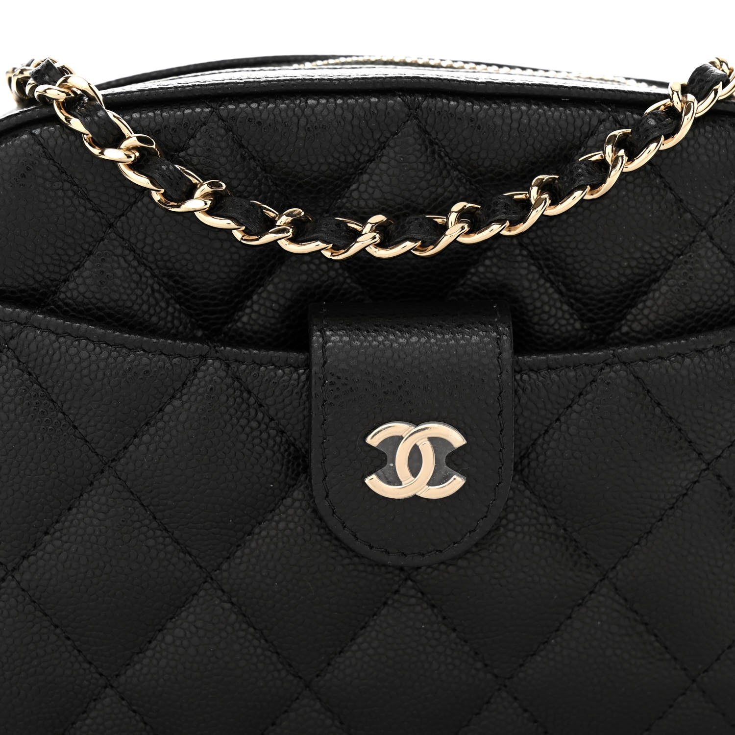 Chanel Caviar Quilted Chain Camera Bag Black 8 of 11