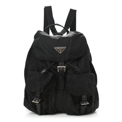 Prada Tessuto Nylon Saffiano Medium Backpack Black 1 of 9