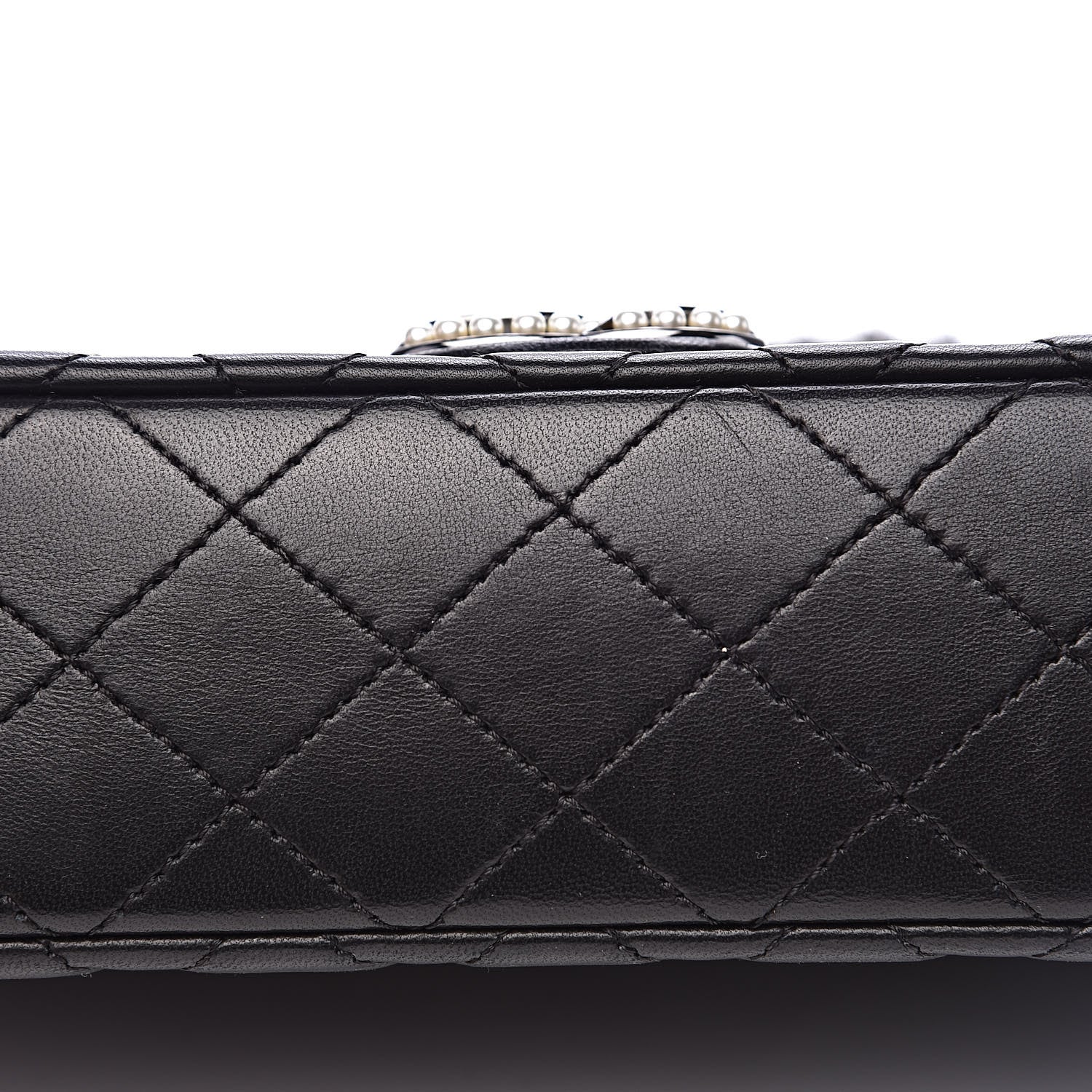 Chanel Lambskin Quilted Medium Westminster Pearl Flap Black 10 of 17