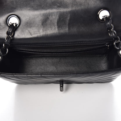 Chanel Lambskin Chevron Quilted Mini Rectangular Flap So Black 5 of 13