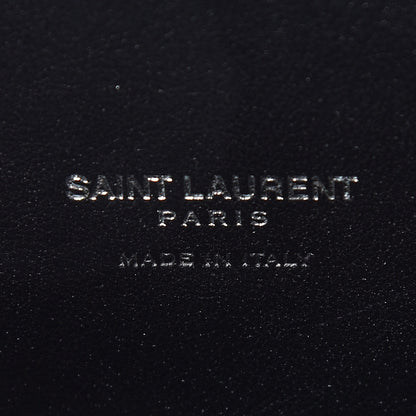 Saint Laurent Calfskin Crocodile Embossed Small Sac de Jour Black 9 of 10