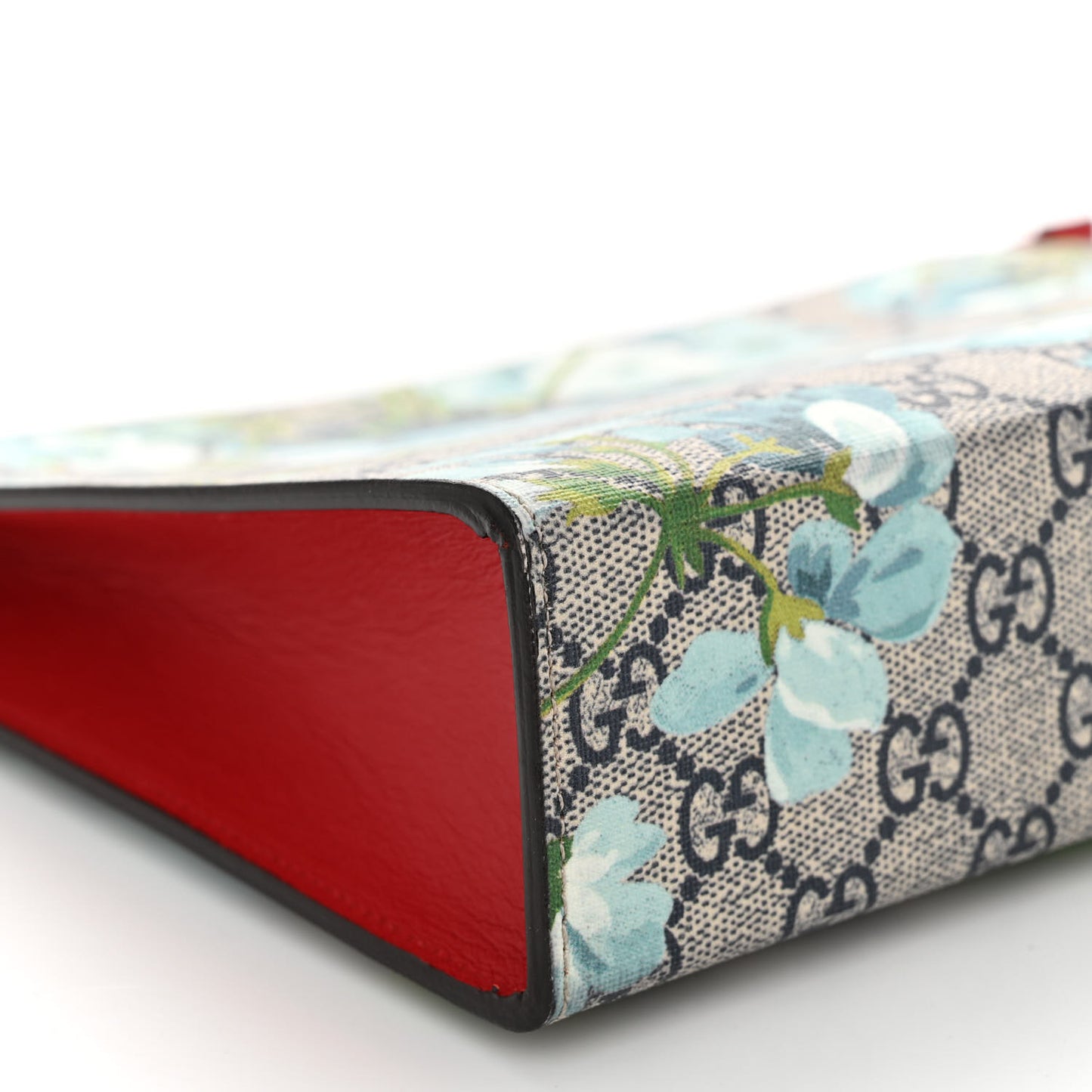 GG Supreme Monogram Blooms Large Cosmetic Case Beige Multicolor Blue Navy