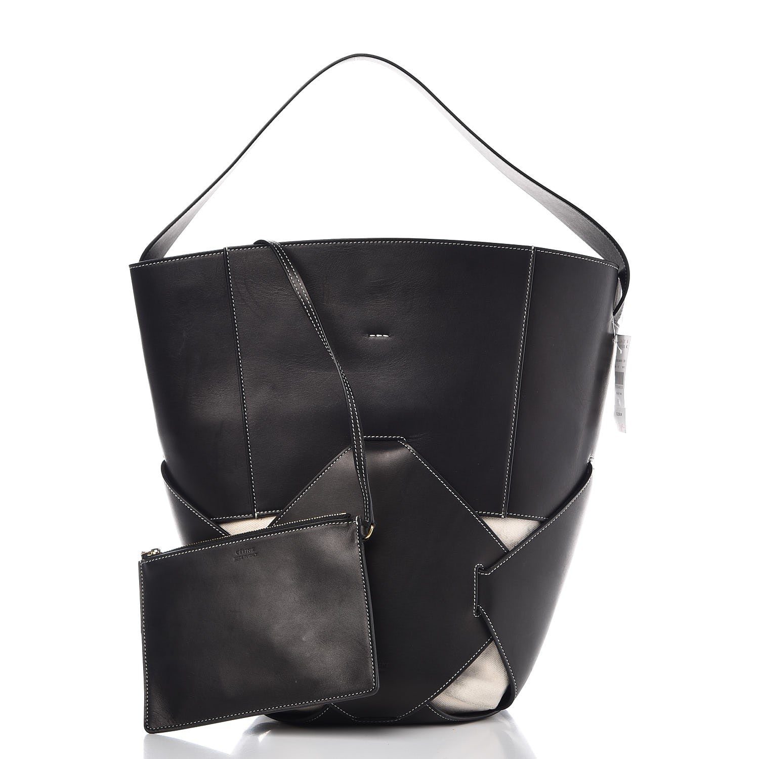 Celine Natural Calfskin Large Holdall Shoulder Bag Black 3 of 17