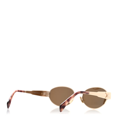 Celine Metal Triomphe Sunglasses CL40235U Gold Brown 4 of 9