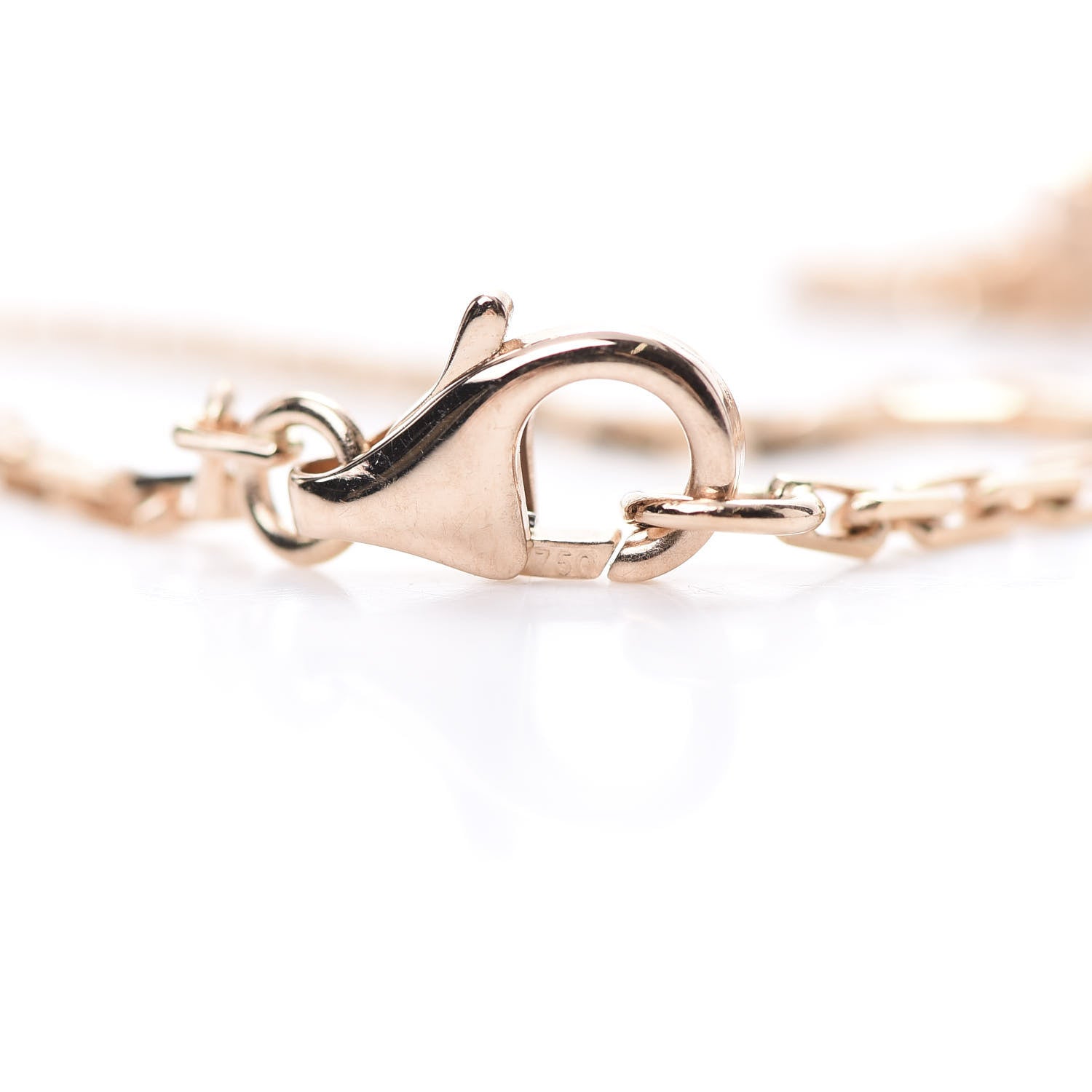 Cartier 18K Pink Gold Diamond Interlocking LOVE Necklace 6 of 6