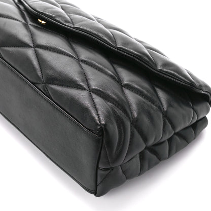 Saint Laurent Lambskin Quilted Sade Puffer Envelope Clutch Black 13 of 13