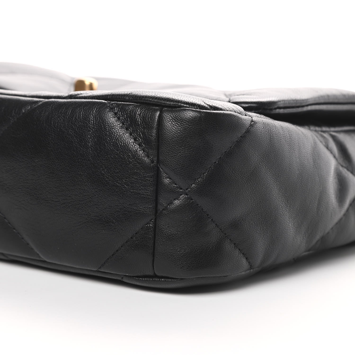 Chanel Goatskin Quilted Medium 19 Flap Black 10 of 11