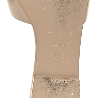 Saint Laurent Calfskin Tribute 05 Slide Sandals 38.5 Dark Beige 7 of 9