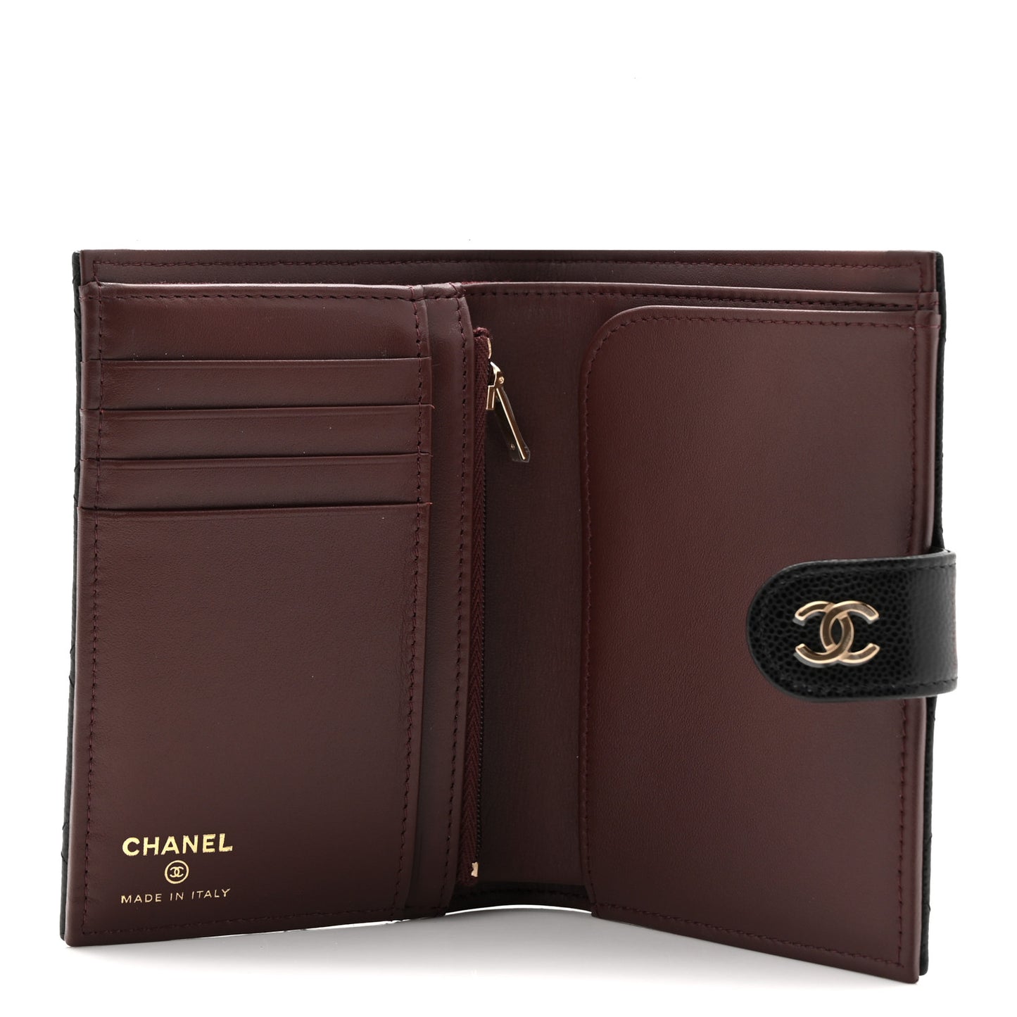 Caviar Quilted Passport Holder Black