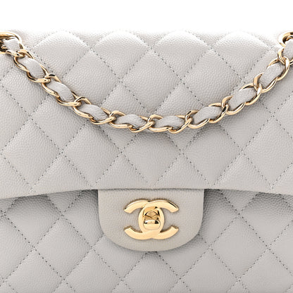 Chanel Caviar Quilted Small Double Flap Grey 8 of 13
