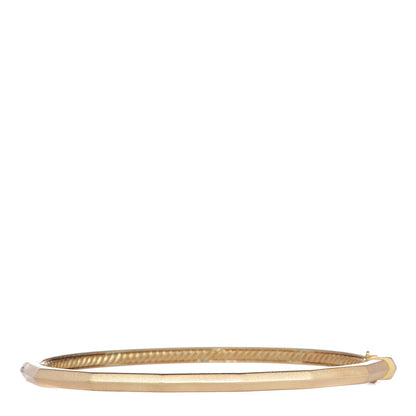 David Yurman 18K Yellow Gold 3mm Single Row Stax Faceted Bangle Bracelet 3 of 4