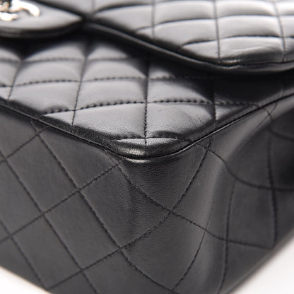 Chanel Lambskin Quilted Jumbo Double Flap Black 14 of 18