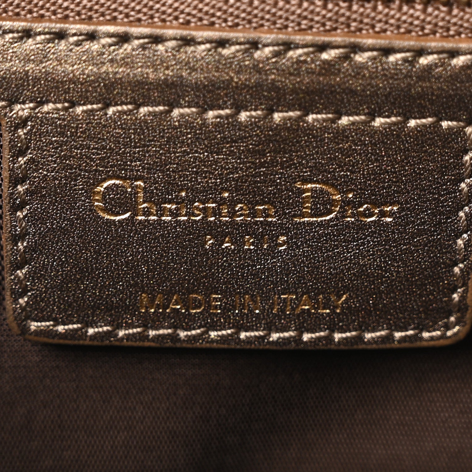 Christian Dior Coated Canvas Cannage Small Panarea Tote Bronze 6 of 10