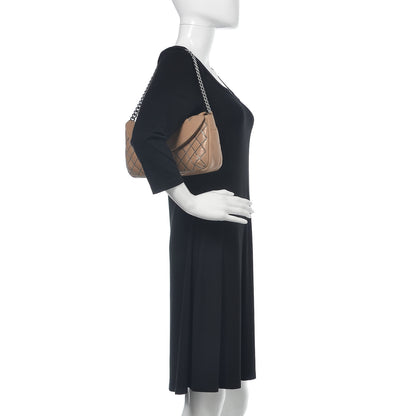 Chanel Lambskin Chain Stitch Clutch Dark Beige 2 of 18