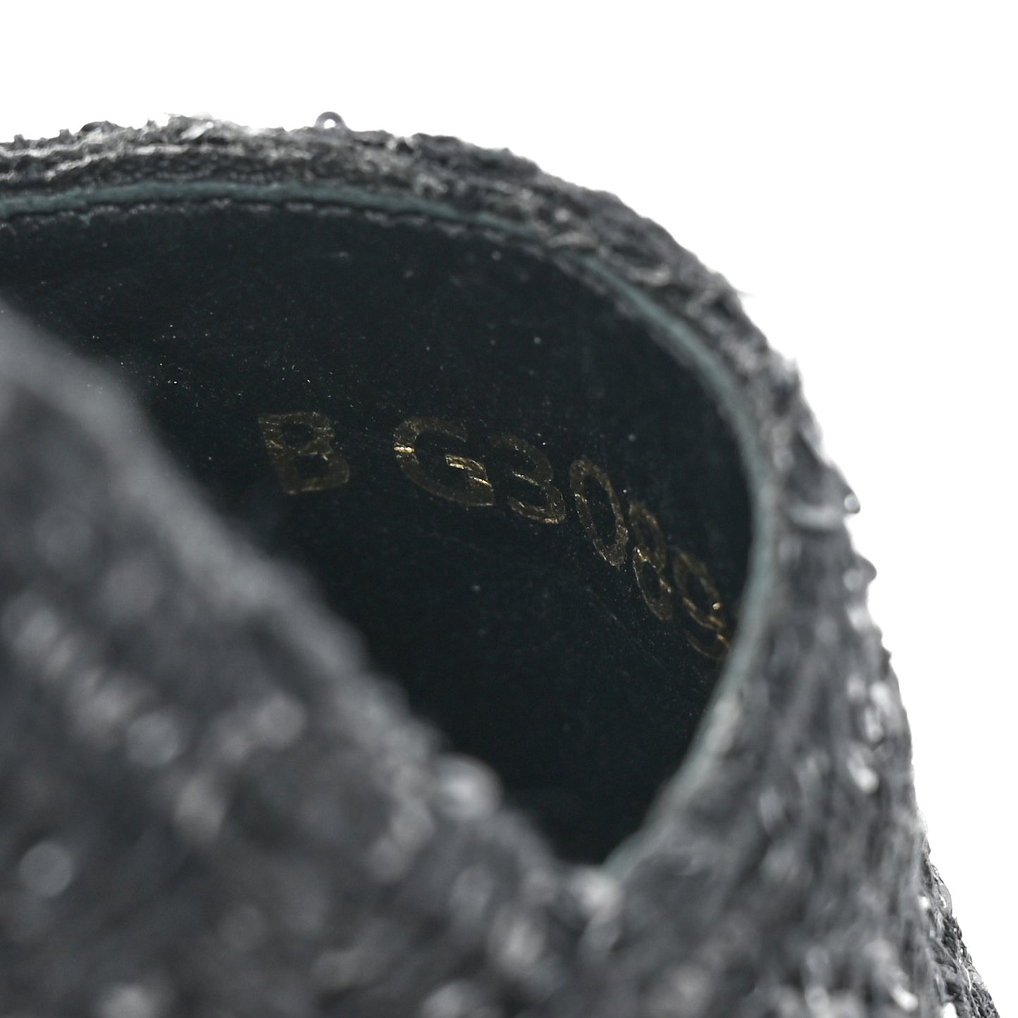 Tweed Patent Goatskin Sequin CC Espadrilles 36 Black