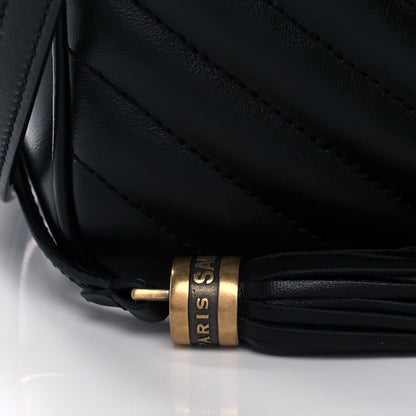 Saint Laurent Calfskin Matelasse Monogram Lou Camera Bag Black 9 of 11