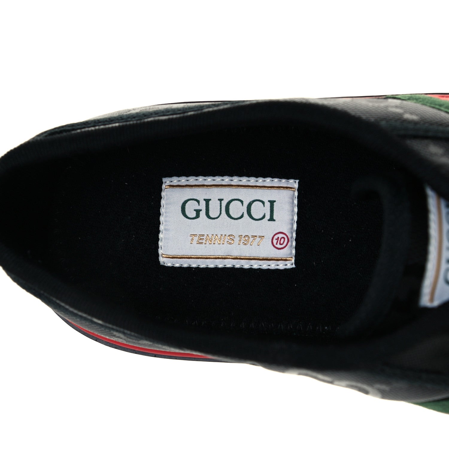 Gucci Econyl Nylon Web Monogram Off The Grid Mens 1977 Tennis Sneakers 10 Black 9 of 9