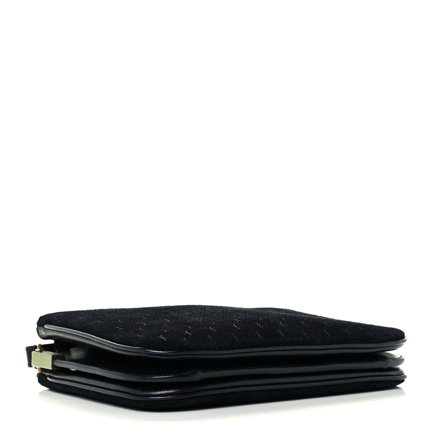 Suede All-Over Monogram Crossbody Black