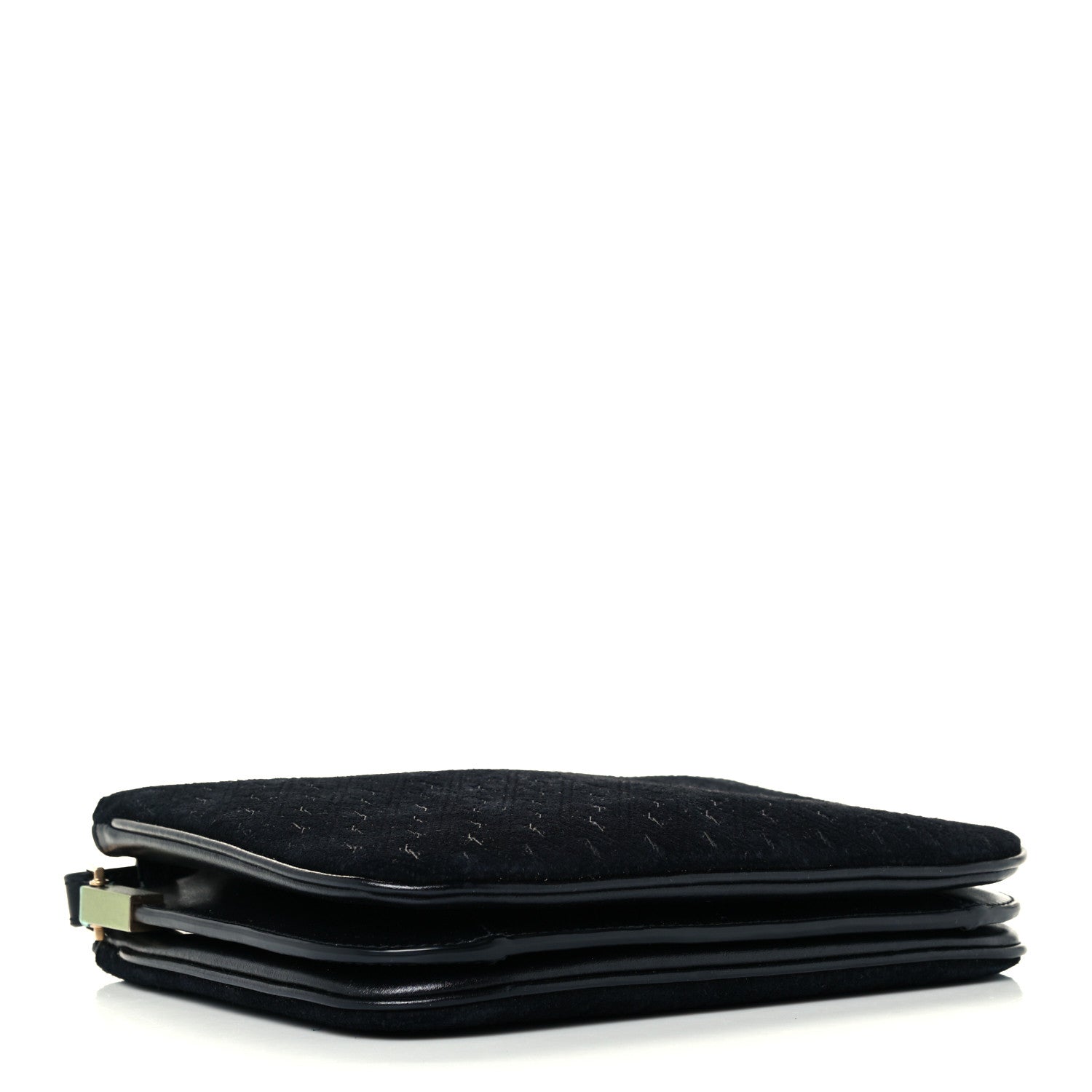 Saint Laurent Suede All-Over Monogram Crossbody Black 4 of 10