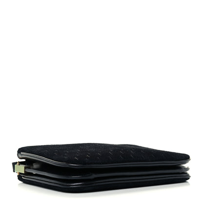 Saint Laurent Suede All-Over Monogram Crossbody Black 4 of 10