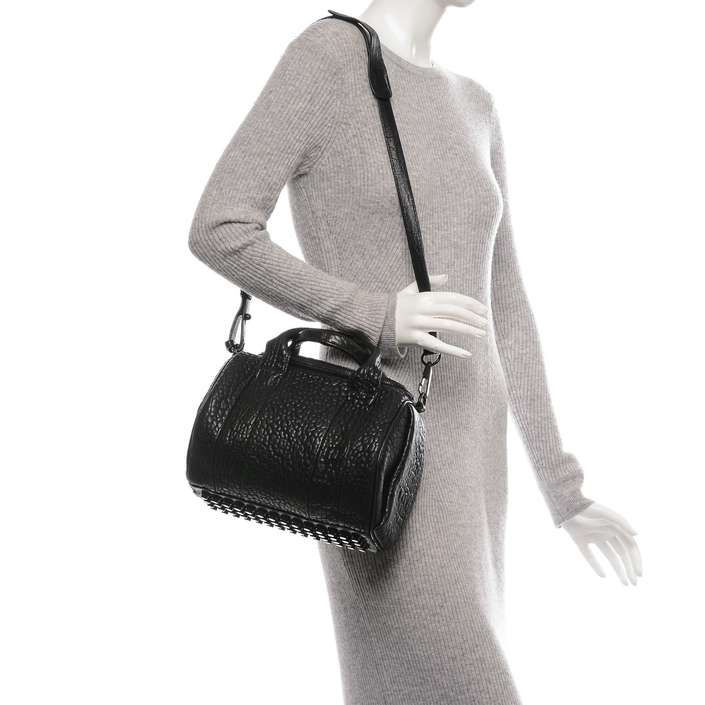 Pebbled Lambskin Rockie Black Matte Black Hardware