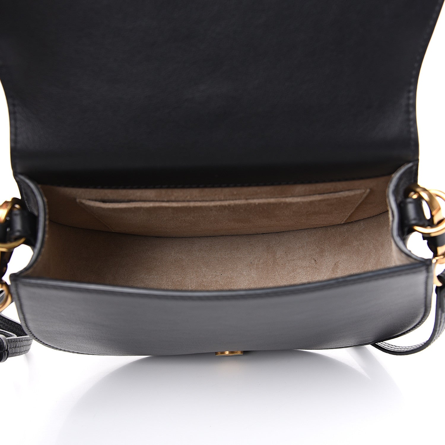 Chloe Calfskin Suede Medium Nile Bracelet Bag Black 4 of 11