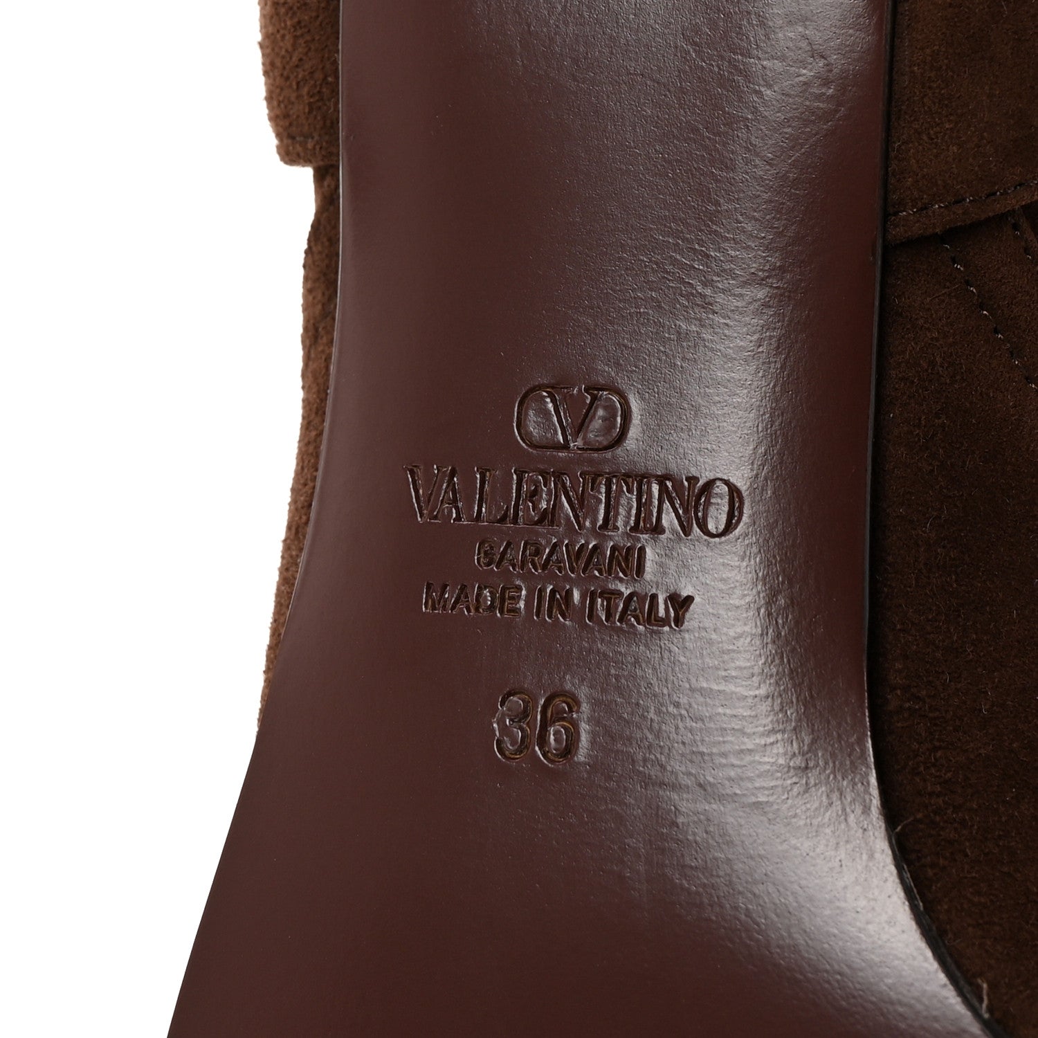 Valentino Garavani Suede Rockstud Flair 85 Ankle Booties 36 Fondant 7 of 9